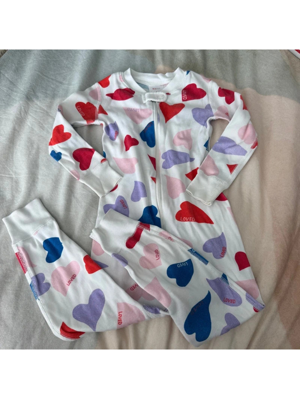 Hanna Andersson Heart one piece pajamas